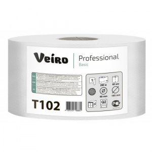 Veiro Professional Basic бумага туалетная 1 сл., 200 м,12 рул/уп 