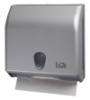 LIME / Лайм: Диспенсер mini для листовых полотенец (Vи Z укладки) серый пластик, 926001