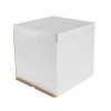 Коробка под торт с крышкой 32*32 h=35, картон, белая, 50шт/кор