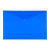 Папка-конверт на кнопке А4 синяя 0.18 мм 10шт/уп