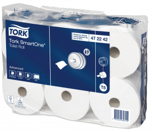 TORK/ТОРК Lotos Smart One" бумага туалетная  2-х сл., рулон 207 м., белая, 6 рул./короб.,Т8