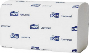 TORK/ТОРК Полотенца бумажные Universal Singlefold ZZ-сложения , 1-сл.,23*23 см, 250 лист/уп