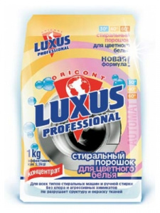 Порошок стиральный "LUXUS" концентрированный (1:2,4) для цветного белья, 1 кг